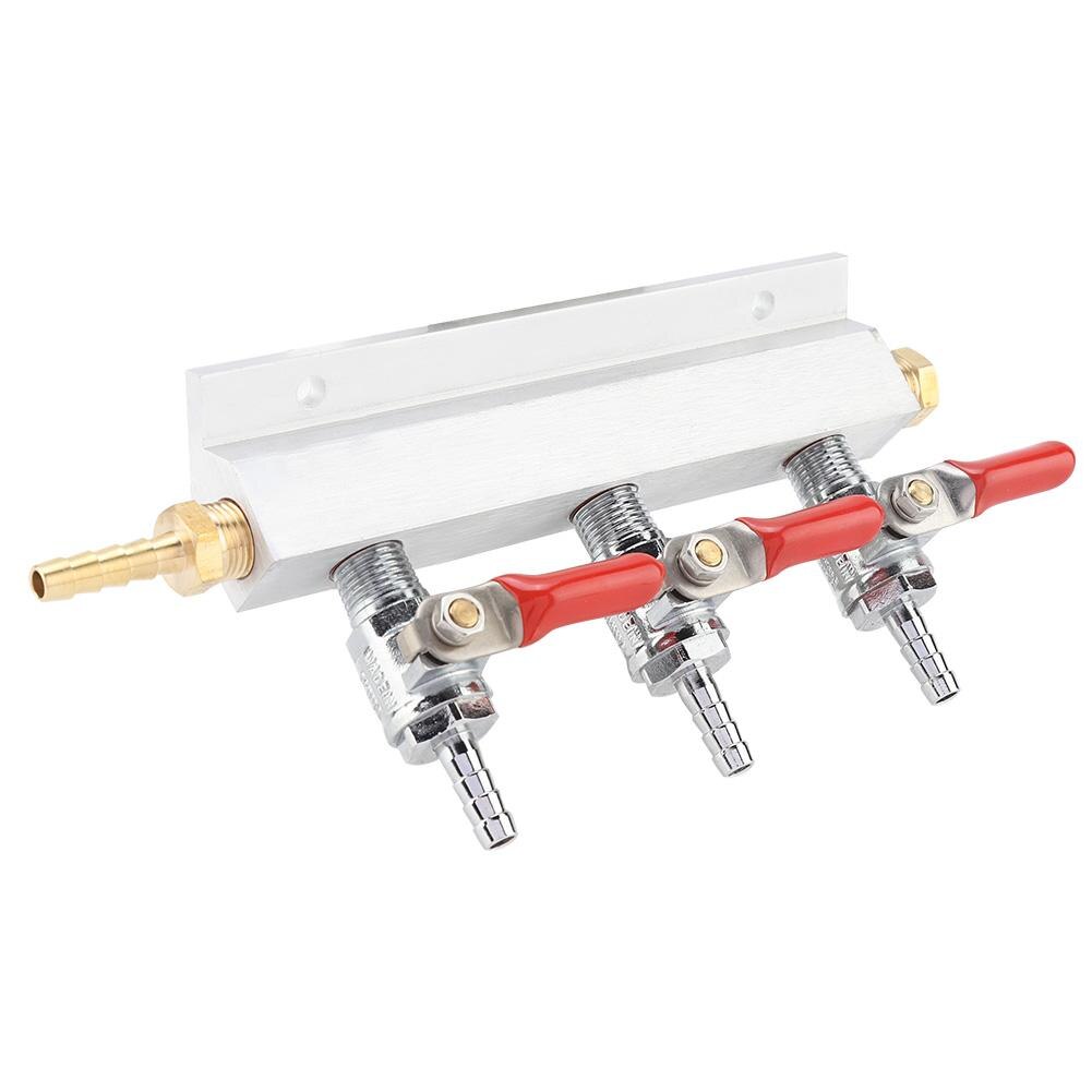 Dispensador de barril de cerveza, colector de distribución de Gas de CO2 de 3 vías, herramientas de elaboración de cerveza