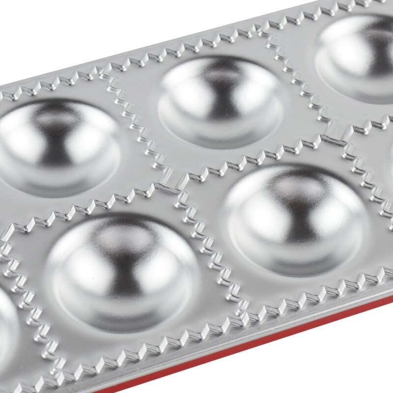 Ravioli Molding Tray Plate Set With a Wooden Rolling Pin Aluminum Alloy Pasta Cutter Ravioli Maker Dumpling Making Mold Plate