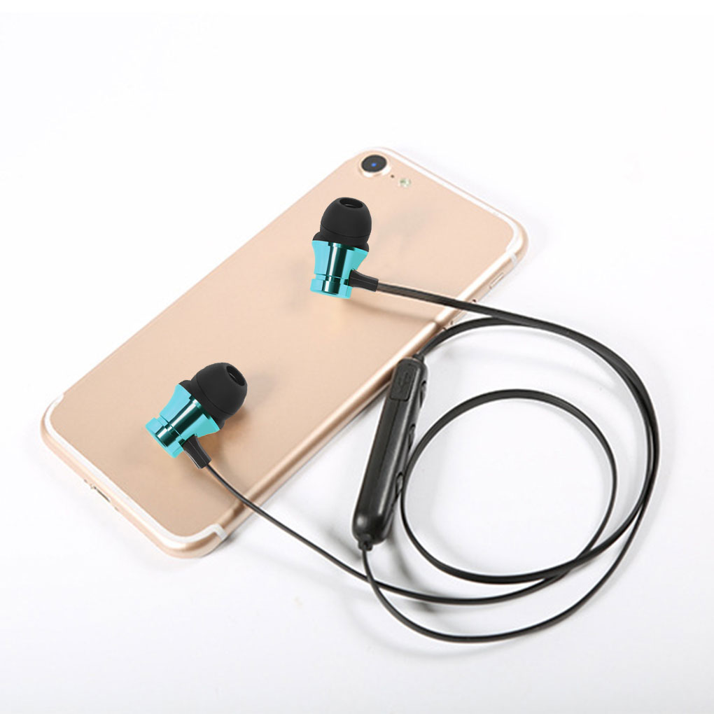 Xt11 bluetooth 4.2 in- öron headset handsfree brusreducering sport löpande trådad hörlur med mikrofon