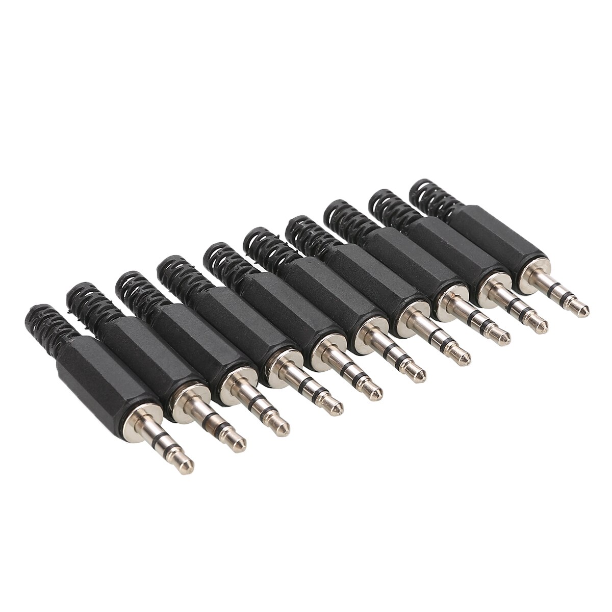 10Pcs 3.5Mm Audio Stereo Male Plug Jack Hoofdtelefoon Connector Adapter Vervangbare Audio Oortelefoon Microfoon Pluggen Terminal Sockets