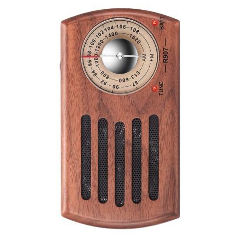 Am/Fm Draagbare Radio, Retro Hout Pocket Radio Met Beste Ontvangst, Hoofdtelefoonaansluiting, battery Operated (Niet Inbegrepen)