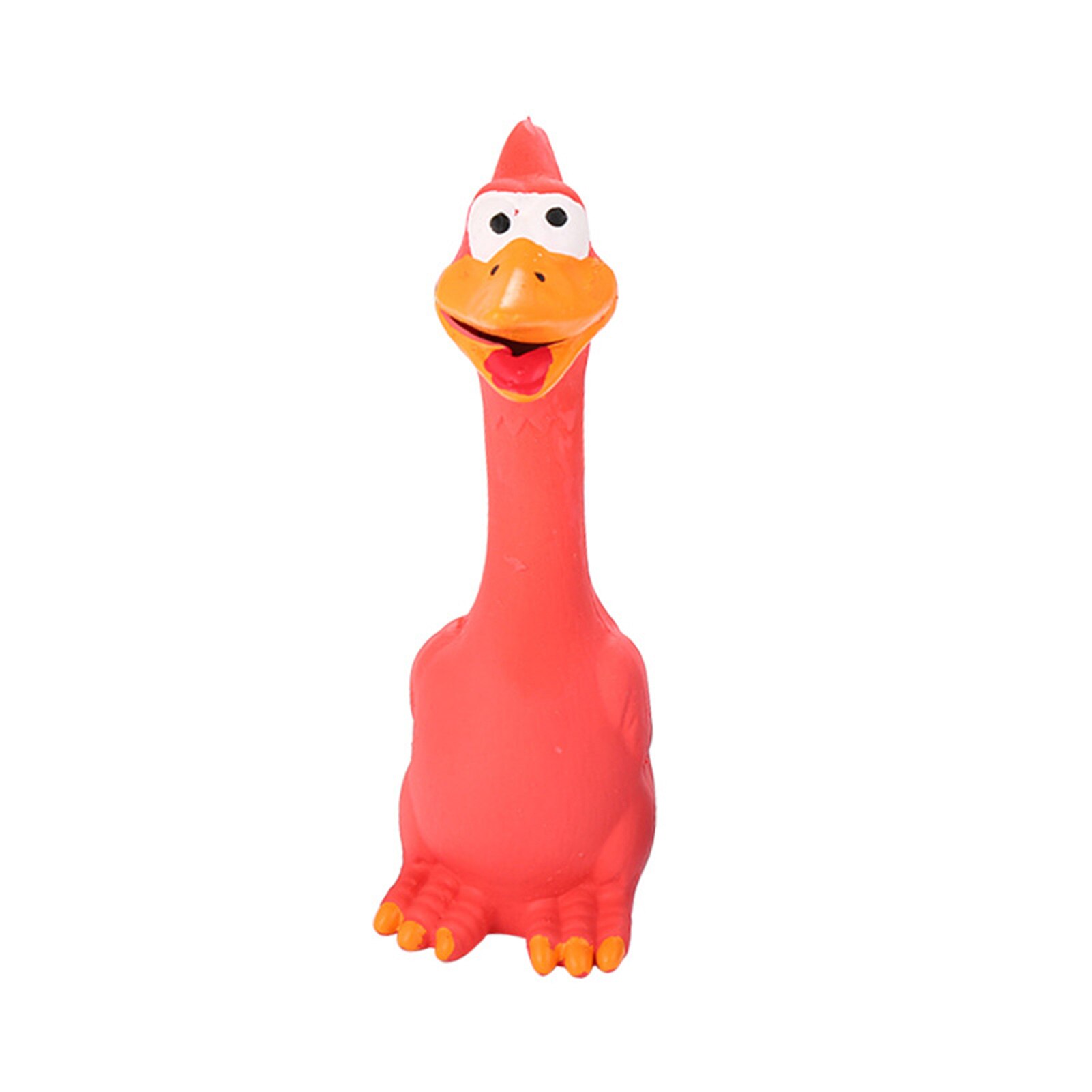 Newest Screaming Chicken Pets Dog Cats Toys Squeeze Squeaky Sound Funny Toy Safety Rubber For Dogs Molar Chew Toys: Red