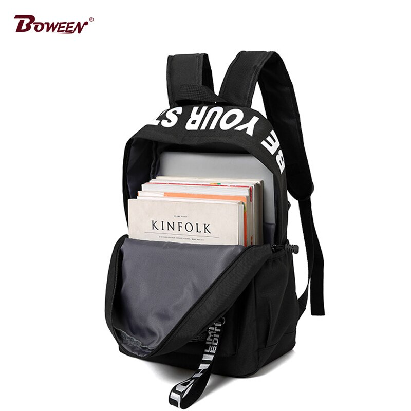 Mochilas escolares para adolescentes mochila negra para estudiantes adolescentes mochila para hombres y mujeres mochila femenina