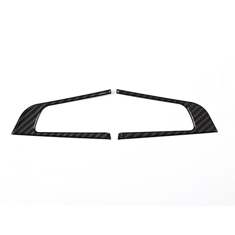 2 pezzi in fibra di carbonio per Alfa Romeo Giulia Stelvio 2016 2017 2018 ABS cromato volante decorazione cornice accessori di rivestimento