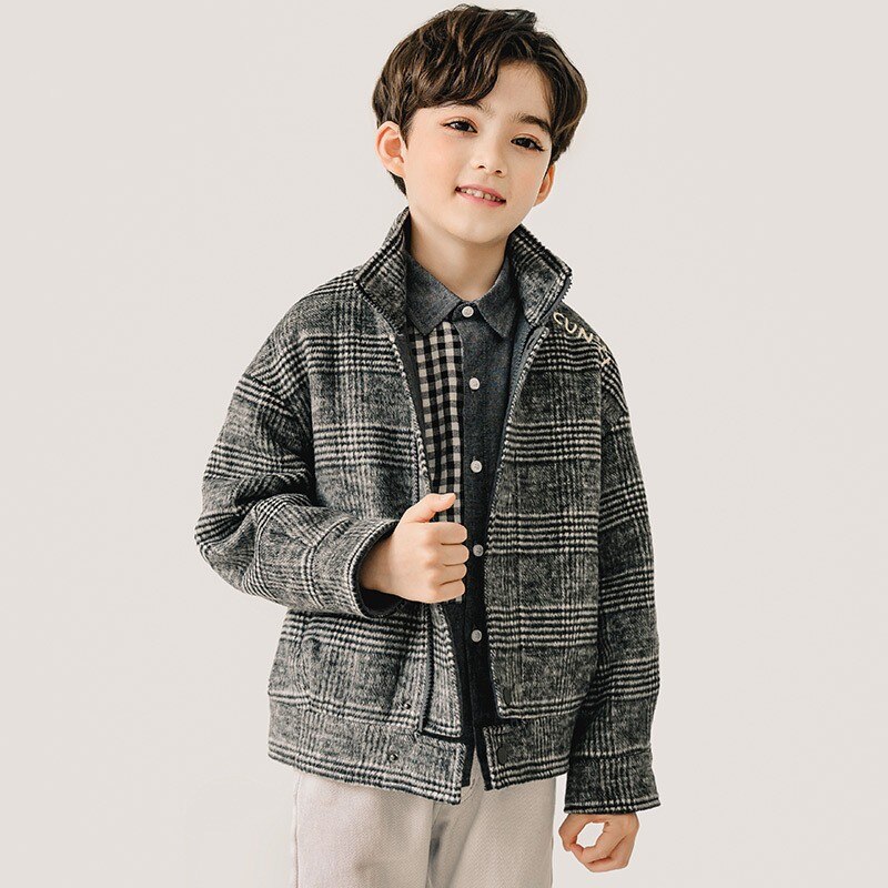 Herfst Winter Jassen Voor Jongens Kinderen Enkele Breasted Warme Jas Mode Sport Uitloper 3-12y Kid Winddicht Outcoat Met Zakken