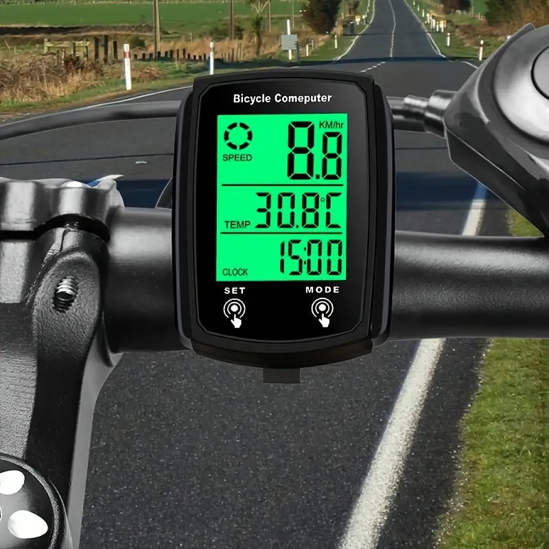 Compteur de vitesse de vélo numérique filaire, odomètre, accessoires de cyclisme, surveillance de la vitesse du vélo, accessoires de vélo: YELLOW