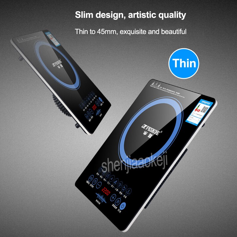 2200w Induction Cooker Home Intelligent Electric Furnace pot stove No Radiation Multi-cooker Kitchen Cooking Tool 220V/50HZ