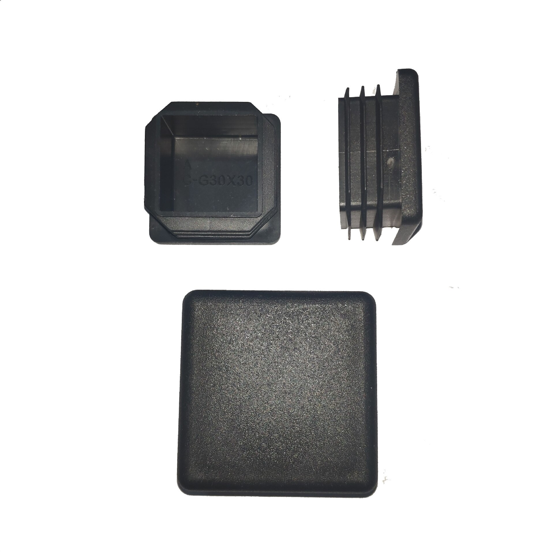 4/20/50/100Pcs Black Plastic Furniture Leg Plug Blanking End Cap Bung Round Bulkhead Square Pipe Tube Plugs Table Chair Foot Pad