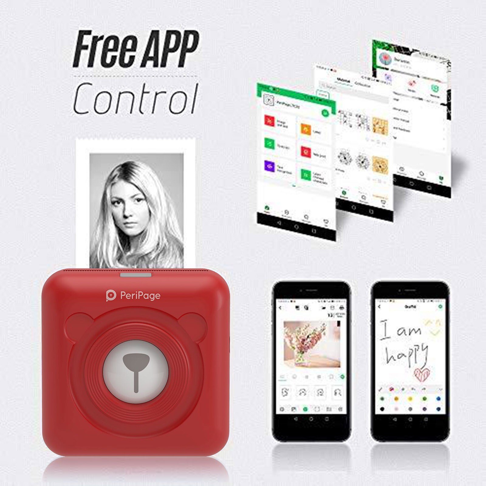 Portable Thermal Bluetooth Printer Mini Photo Pictures Printer For Mobile Android Ios Phone 58mm Pocket Machine Printers