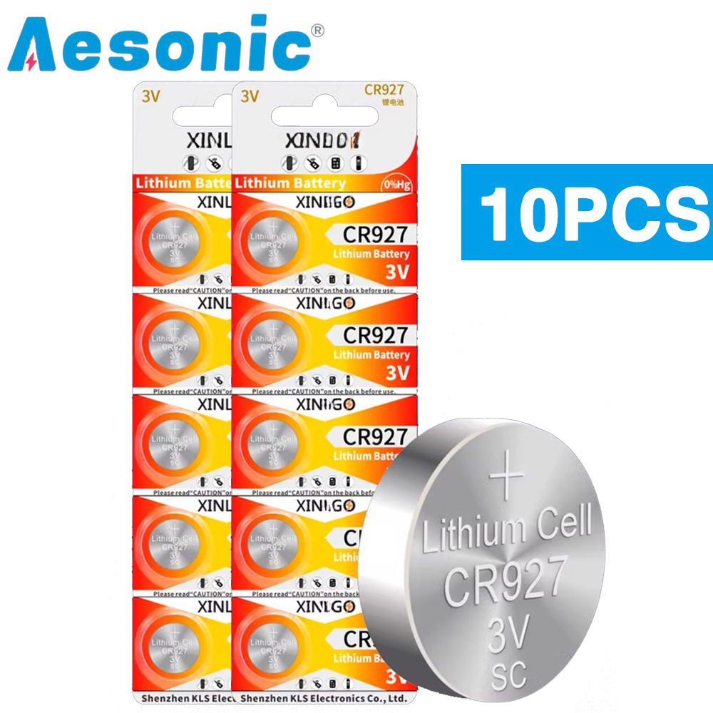 10PCS CR927 3V Lithium Button Cell Battery CR 927 DL927 BR927 LM927 ECR927 for Watch Car Remote Control Clock Electric Toy