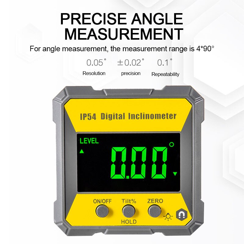 360 Graden Digitale Niveau Gradenboog Inclinometer Magnetic Digitale Hoek Gauge Met Backlight Precisie Niveau Doos Meetinstrument