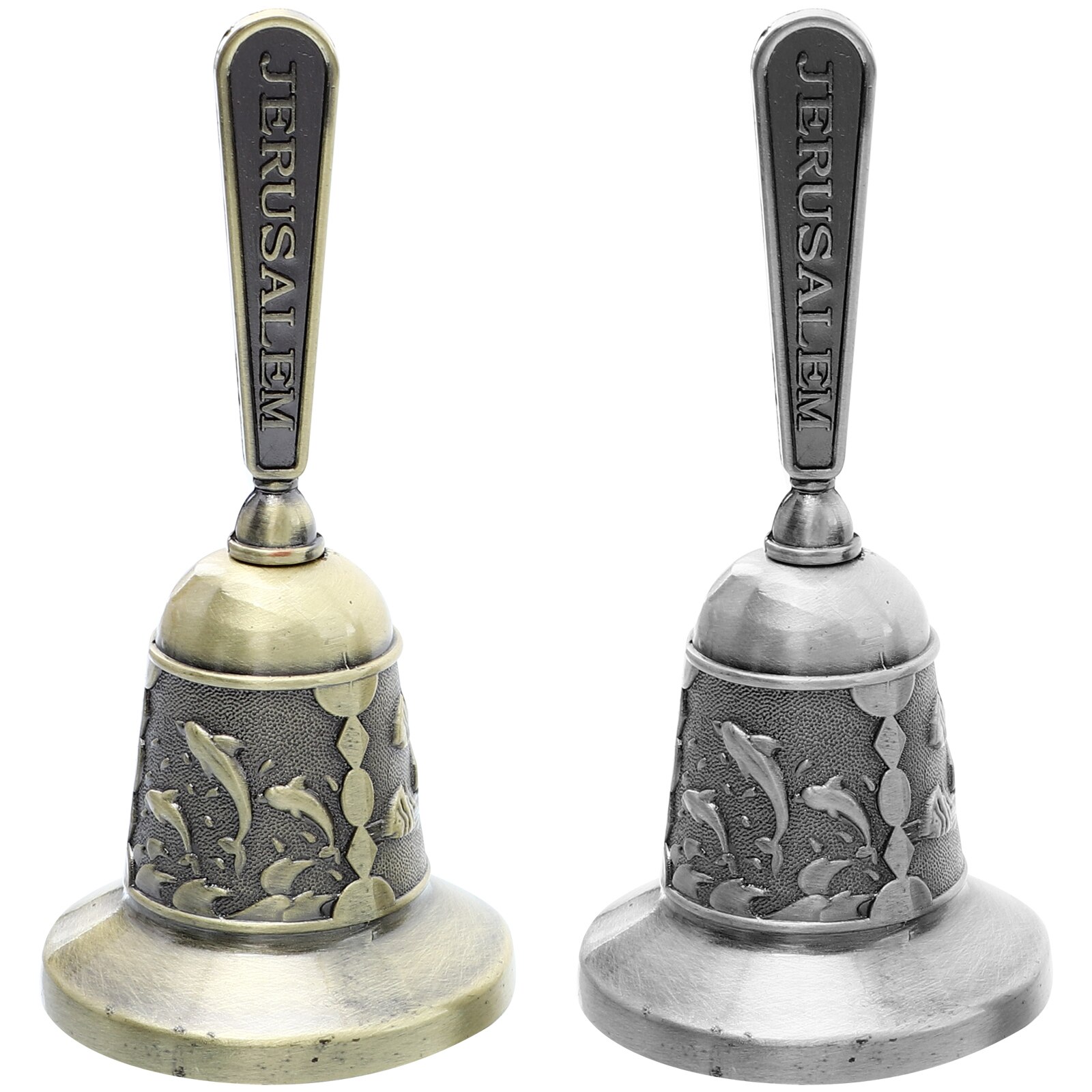 2pcs European Style Bell Retro Hand Call Bell Hand Shaking Bell for Home