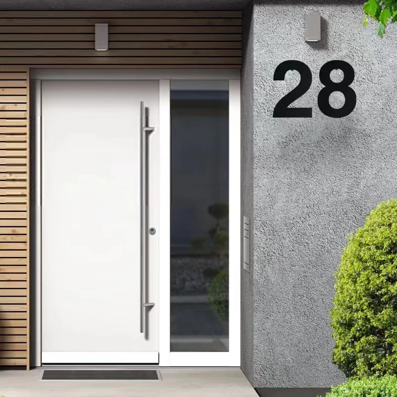 15/20/25/30cm Metal Floating House Numbers Screw Install Doorplate Address Sign Plate Outdoor Street Door Plaque Number For Home