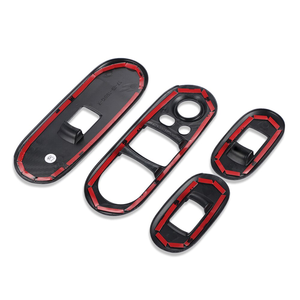 Door Window Control Covers Carbon Fiber Lifter Switch Interior Mouldings Handrail Cover Sticker Case For Mini Cooper F55 F56