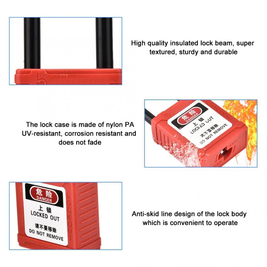 Engineering Safety Padlock Insulation Beam Lockout Tag Out Isolation Lock