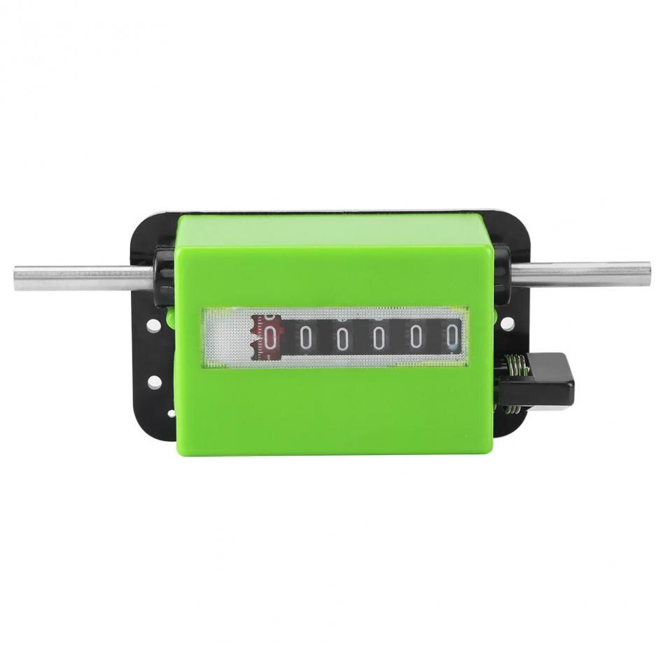 6 Ziffer Mechanische Länge Zähler Meter Zähler Rollenden Rad Grün 360 Runden/min Maschinen Meter Decoder Meter Zähler