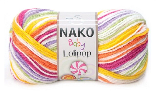 Nako Lollipop 100% Premium Acrylic Yarn DIY Hand knitting yarn blanket sweater cardigan beanie baby knitting yarn crochet: 80432