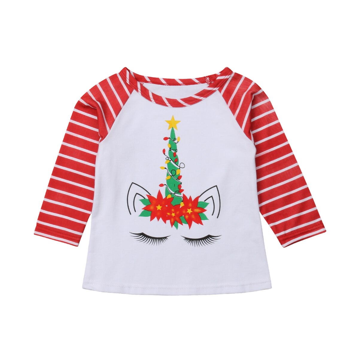 Enfant en bas âge enfants bébé garçon filles vêtements & T-shirt fête t-shirts hauts tenue de noël: Black / 4T