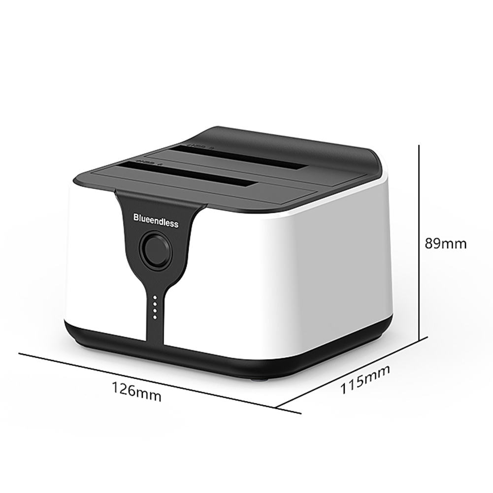 Dual-bay Hard Drive Docking Station USB 3.0 To SATA HDD Clone Support Offline Clone Hard Drive Dock for 2.5/3.5'' SSD HDD Case