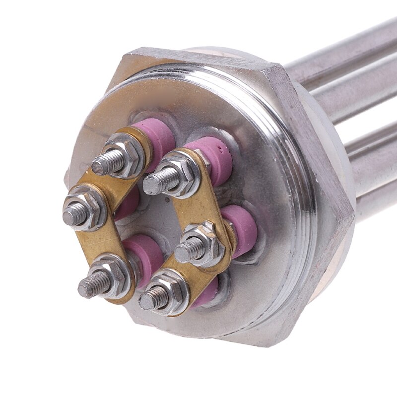 DN32 Electric Heating Element Immersion 220V Heater 304 Stainless Steel Boiler Water Heater Heating Pipe