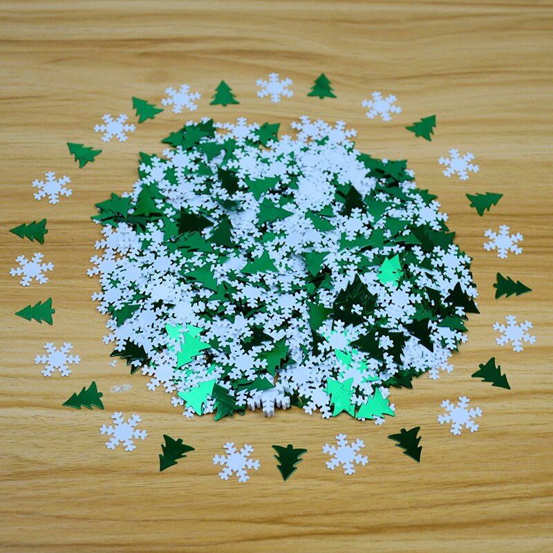 30g Christmas Confetti Artificial Snowflake Sequin Sant Claus Tree Snowman Confetti Year Table Decor Wedding Throwing
