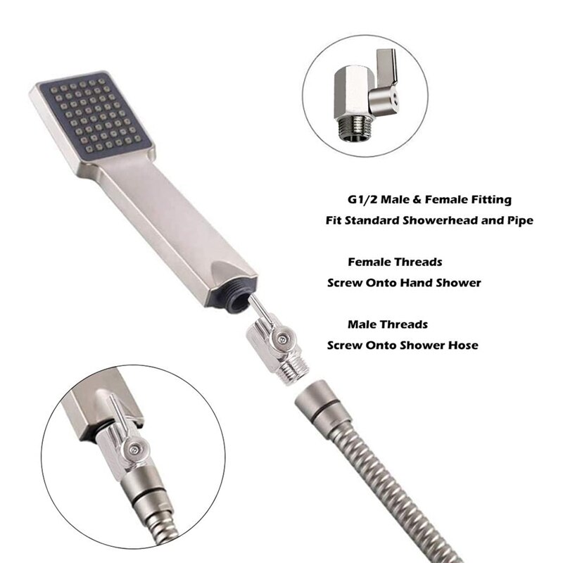 316 Stainless Steel Mini Ball Valve(1/2 inch Female x Male) NPT Thread, Water Flow Regulator Head Control Valve