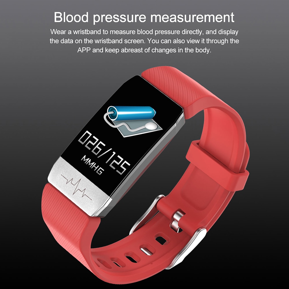 Op voorraad! lichaamstemperatuurmeting slimme armband hartslagmeter sporthorloges slimme band  ip67 waterdichte smartwatch