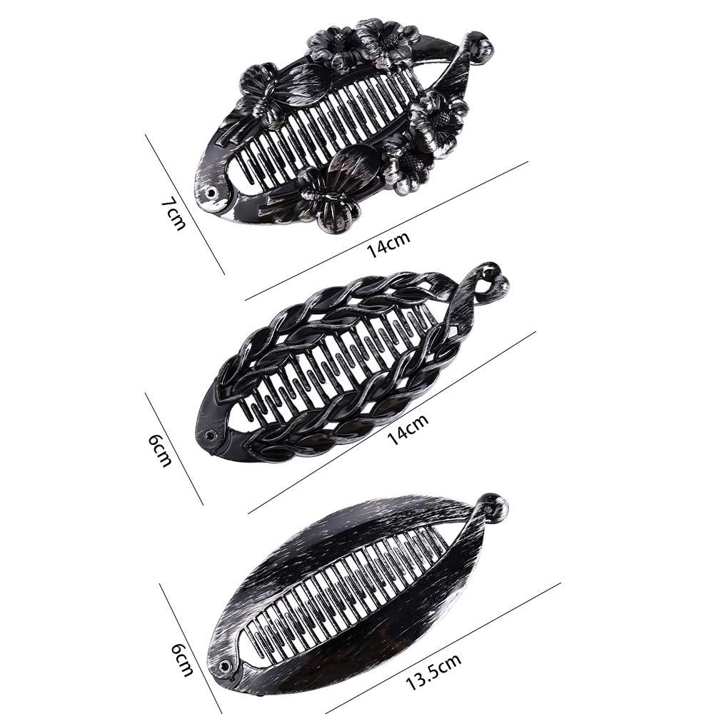 1Pcs Vintage Banaan Haar Clip Vrouwen Lui Haar Kam Clips Vis Vorm Haar Klauw Clips Haar Haarspeldjes Haarspelden Haar accessoires