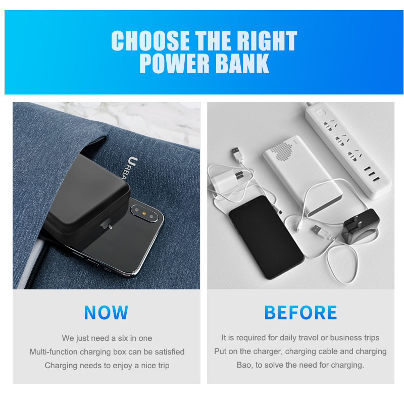 Garas mini-powerbank, tragbares ladegerät, multifunktionale powerbanks, 5000 mah, externes ladegerät, powerbanks für apple