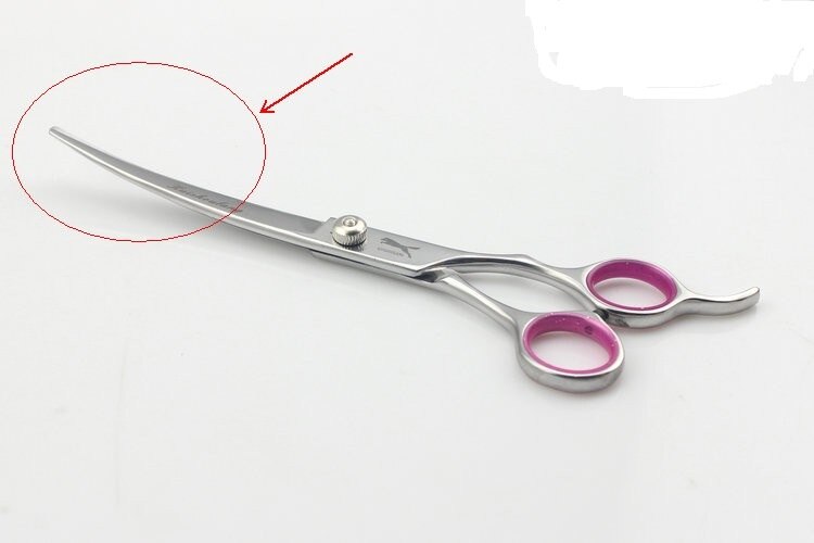 Saks hund kæledyrspleje buet saks poleringsværktøj dyreklip leverandører instrumenter krøllet skarpt