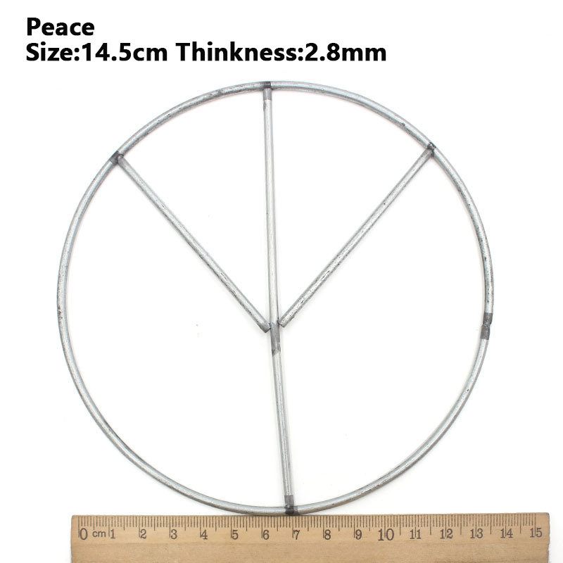 Onregelmatige Ijzeren Ring Eenhoorn Kat Maan Speciale-Vormige Hoepel Diy Dreamcatcher Handmande Yiyang Taiji Symbool: Peace