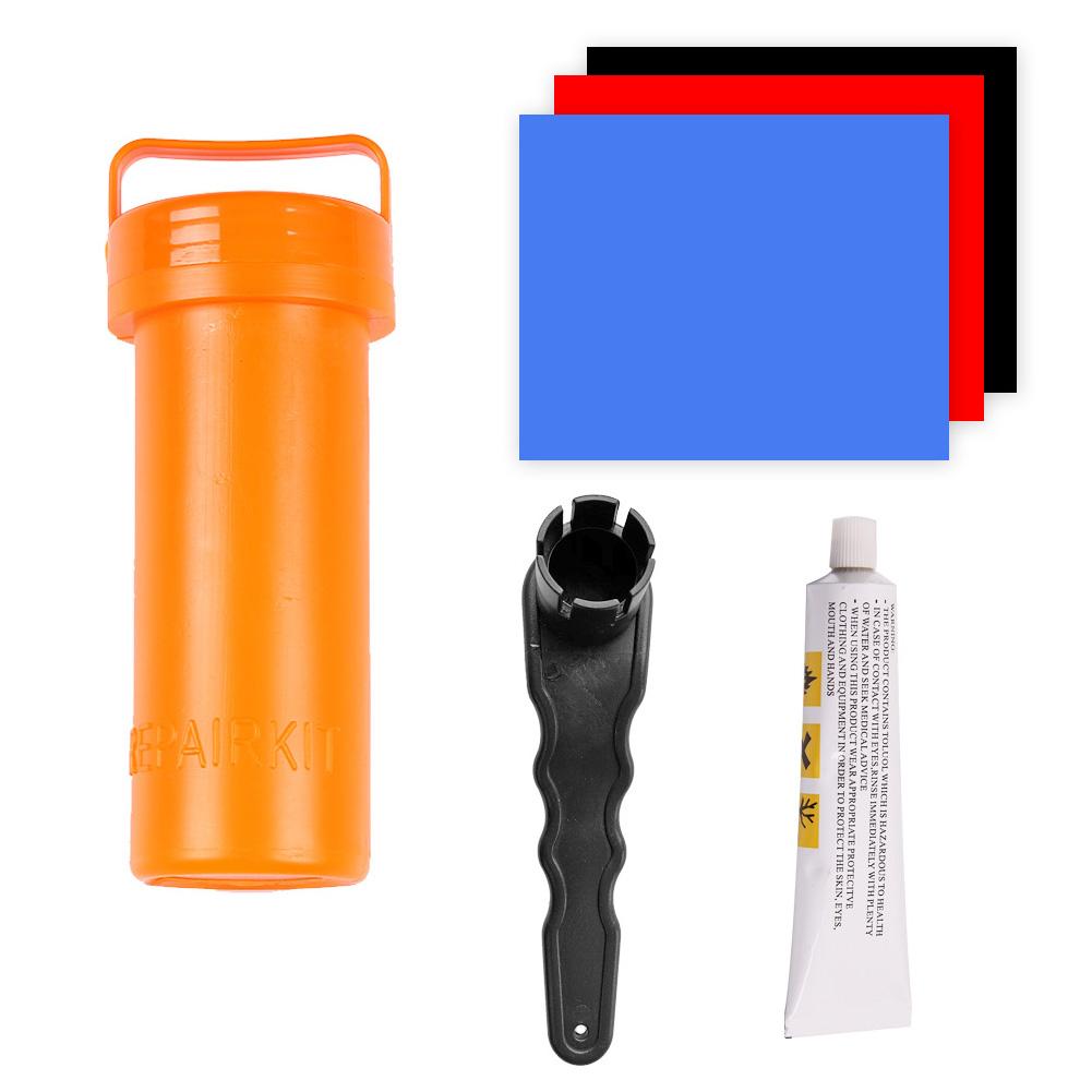 Marine Durable PVC Repair Kit Tool Container Bucket For Kayak Inflatable Rubber Boat Orange Fishing Yatch Dinghy Accessories