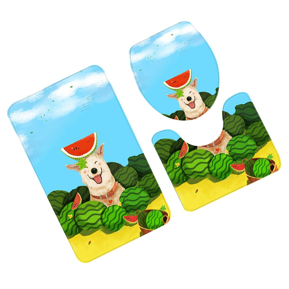 Badkamer Matten Set Anti-Slip Duurzaam Hond Vloermat Wc Mat Voor Badkamer Wc