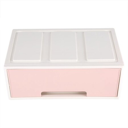 Desktop opbevaringsboks makeup organizer beholder med skuffer smykkeholder plast make up box kabinetter smykke opbevaringsboks: 4