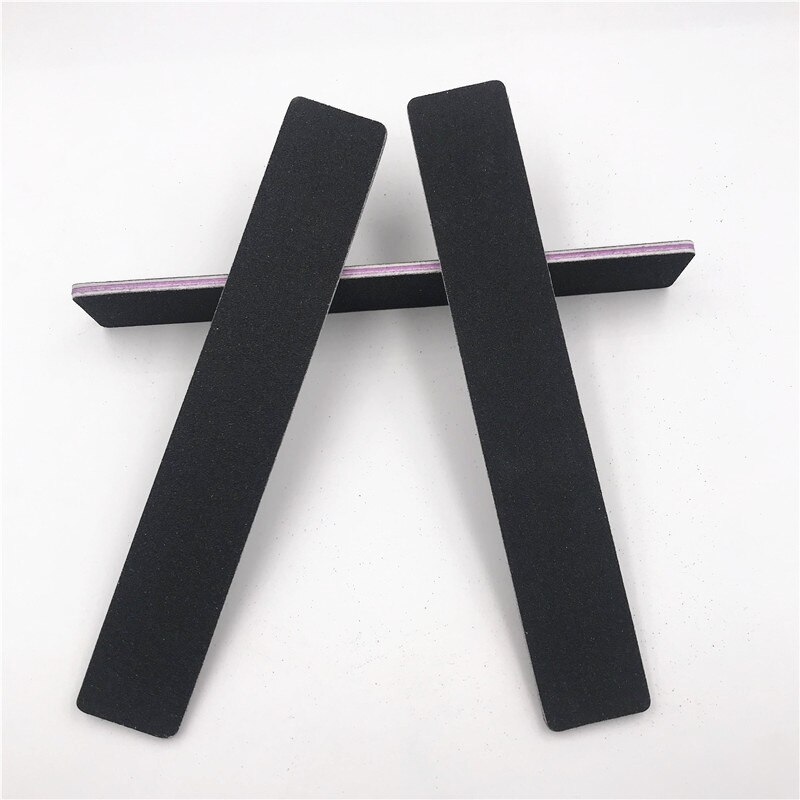 100/180 Nail Art Buffer File Black Square Nail Files Set 5pcs/set Block Sanding Pedicure Manicure Nail Care Makeup Tools