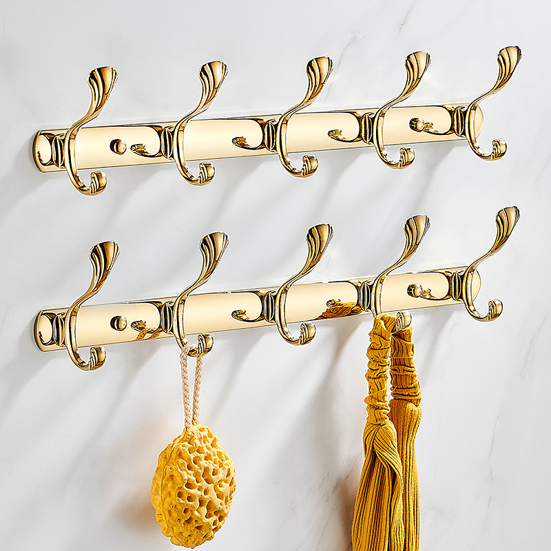 Rose Gouden Handdoek Haak Messing Muur Mount Gouden Handdoek Hanger, Messing Constructie, Badkamer Hardware, Keuken Haak Badkamer Accessoires