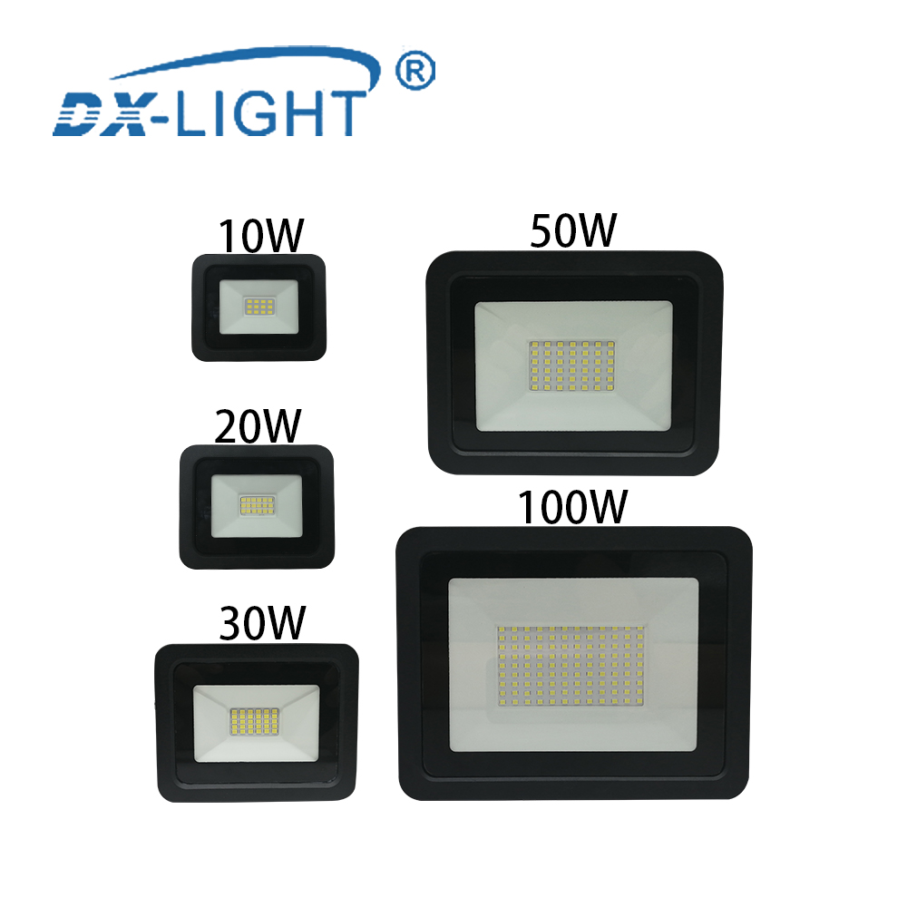Led projektør 10w 20w 30w 50w 100w ultratynd led projektør projektør udendørs 110v/220v ip68 vandtæt udendørs havelampe