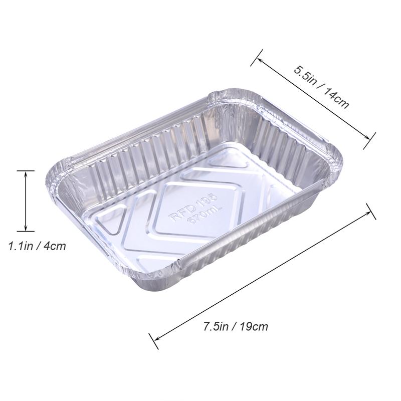 10 Pcs Disposable BBQ Drip Pan Tray Aluminum Foil Tin Liners for Grease Catch Pans Replacement Liner Trays Without Cover