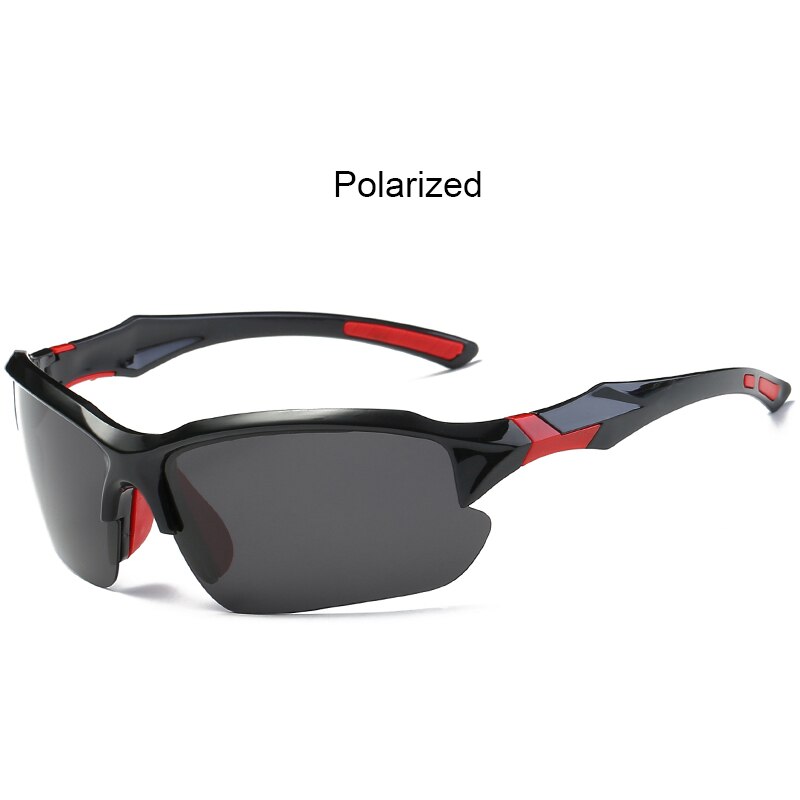 Fotokromiske fiskebriller polariseret  uv400 fisker solbriller unisex camping vandring briller sport løb cykelbriller: Rødgrå