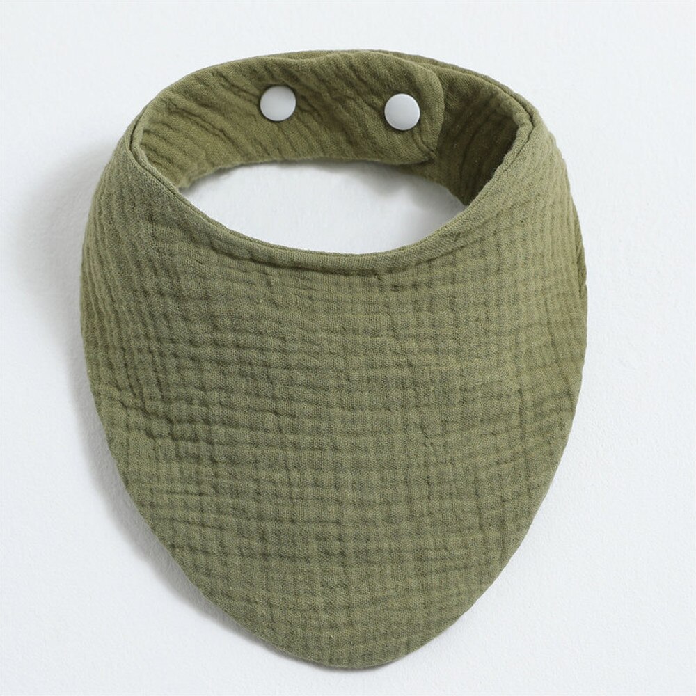 Baberos de algodón para bebé, pañuelo de muselina para eructar, accesorios para recién nacido, botón a presión, toalla triangular, alimentación, 1 unidad: 1