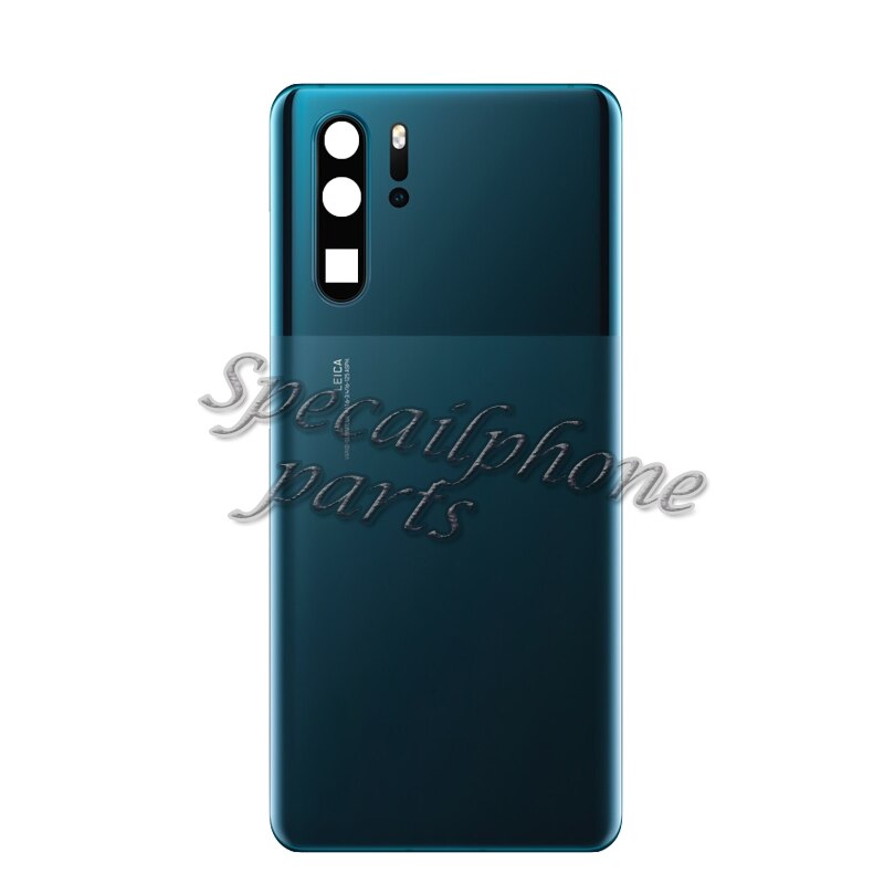 Back Cover Voor Huawei P30 Pro Achter Behuizing Deur Batterij Cover Voor VOG-L29 VOG-L09 VOG-L04 Terug Behuizing Met Camera Lens glas: Blue