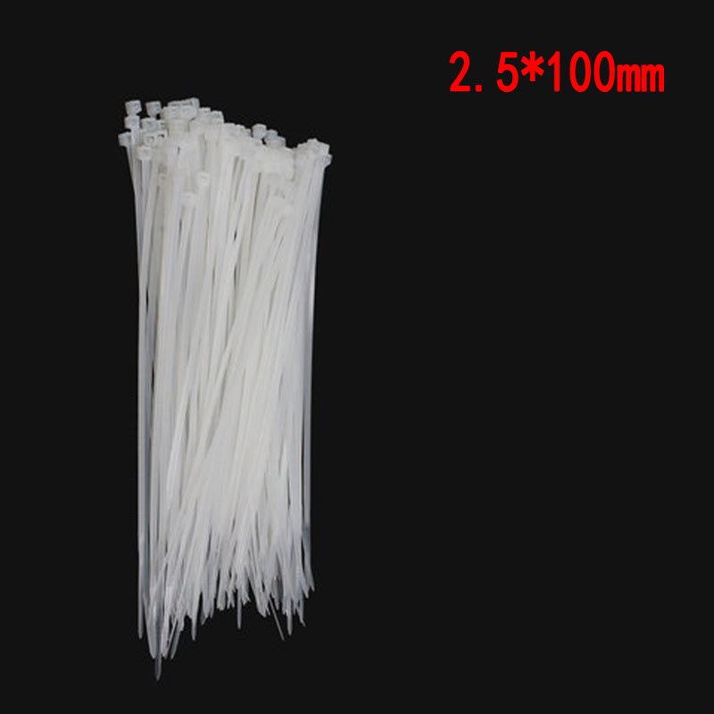 100 PCS Self-locking plastic nylon tie black cable... – Vicedeal