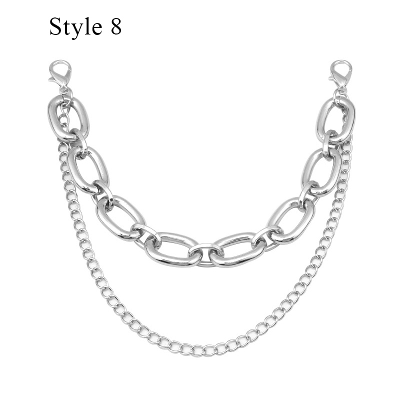 Cadena de Metal multicapa para bolso, asas DIY, mariposa, corazón, estrella, colgante, cadena de bolso de hombro, accesorios de bolsa de repuesto, cadena de perlas