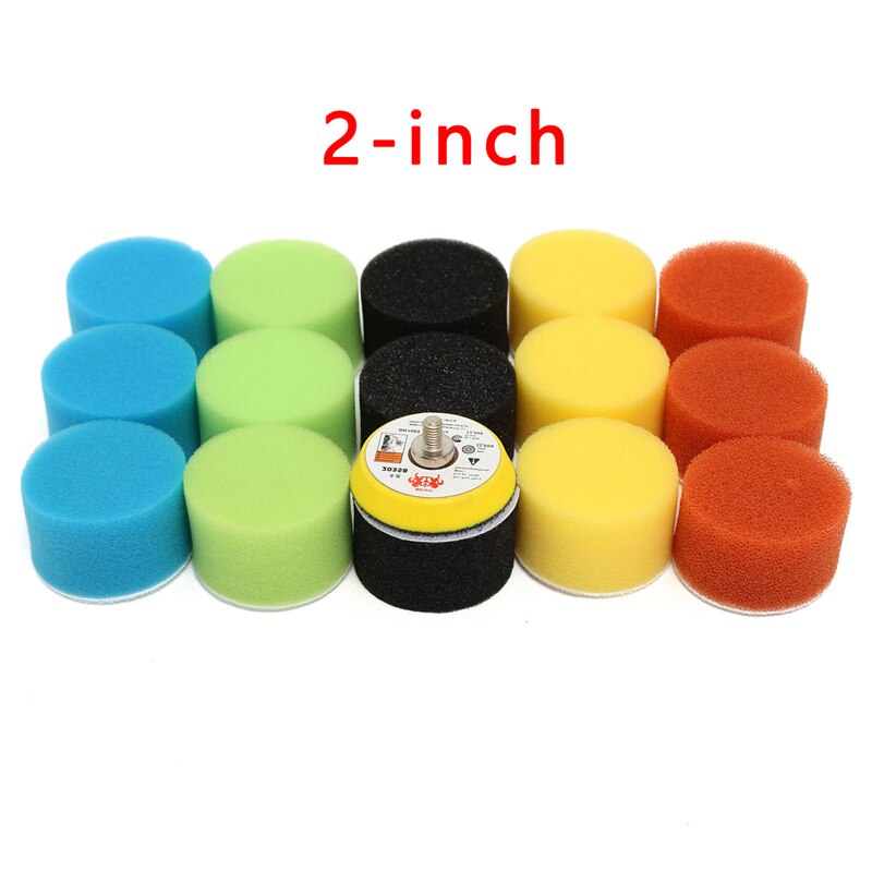 16Pcs/Set Polishing Pad For Car Polisher 2 Inch 50mm Polishing Circle Buffing Pad Tool Kit For Car Polisher Wax Pulidora Auto