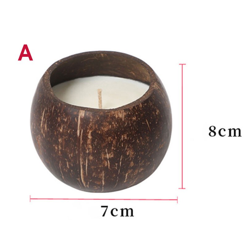 Recipiente vacío con forma de concha de coco, recipiente para hacer velas perfumadas, DIY, accesorios de taza de vela de cera de soja: A