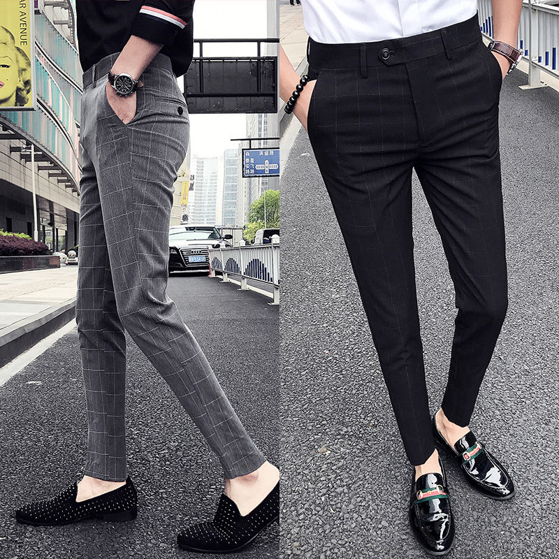 Herre Tern Lærreds-bukser - Smart Casual - Lynlås - Polyester - Britisk Stil