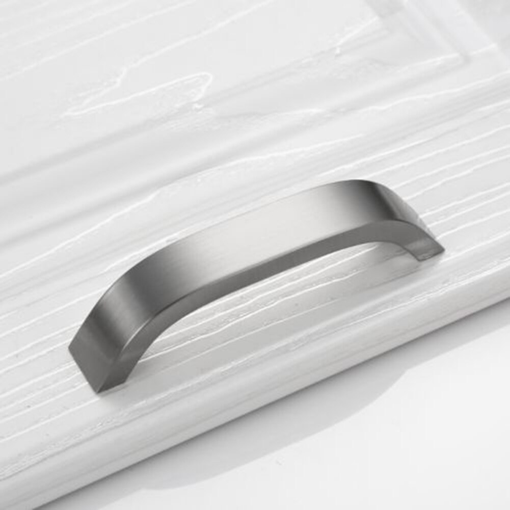Aluminum alloy handle thickened window and cabinet door handle drawer small handle the balcony move window small buckle handle: Silver 160mm