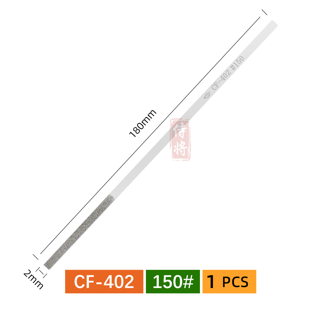 1 Uds. Lima plana de diamante con forma cónica para moler molde recortar herramientas manuales DIY CF402/404/406/408 150 # 200 # 400 #