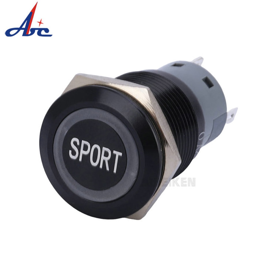 19Mm Waterdicht Metalen Led Light Push Button Kabelboom Assemblage Badkamer Waterdichte Schakelaar