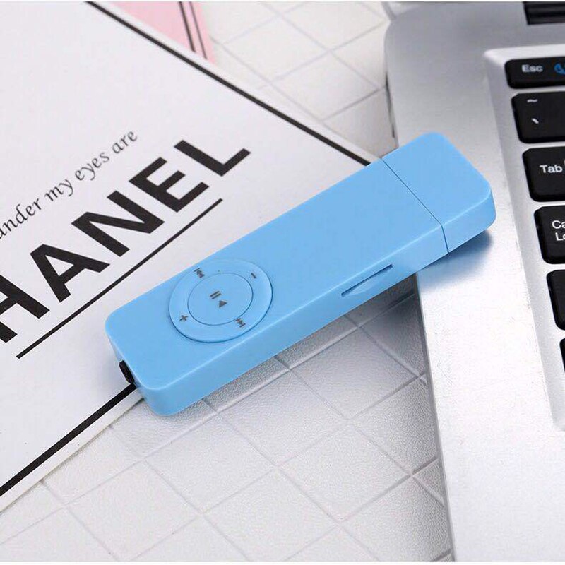 USB In-line Card MP3 Player U Disk Mp3 Player Reproductor De Musica Lossless Sound Music Media MP3 Player Flash Memory: Blue